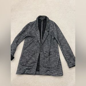 TOPSHOP Black White Knit Blazer Jacket